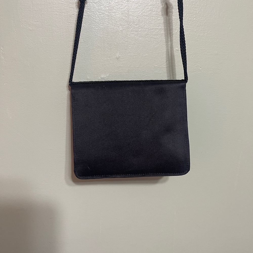 Black beaded evening bag